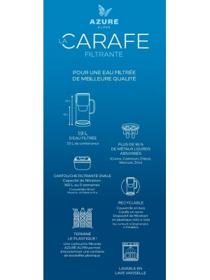 La Carafe filtrante en verre Azuré Alpin