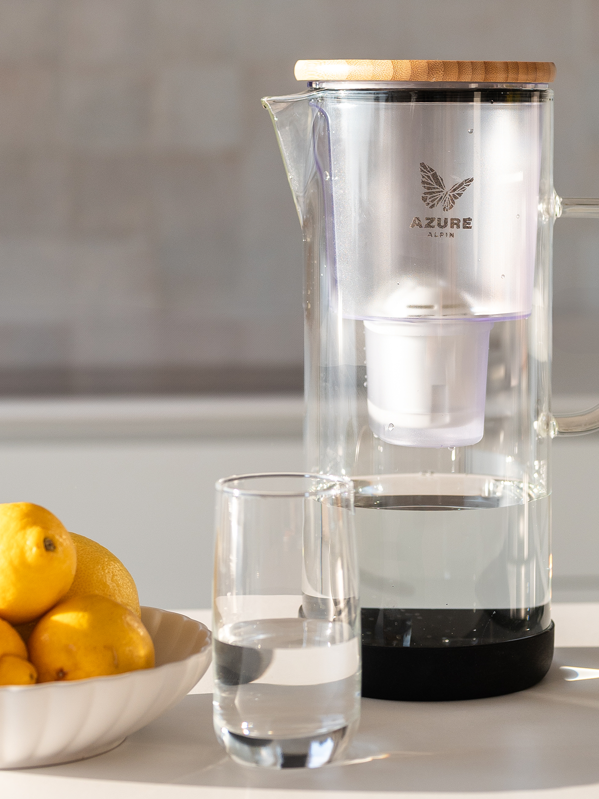 La Carafe filtrante en verre Azuré Alpin